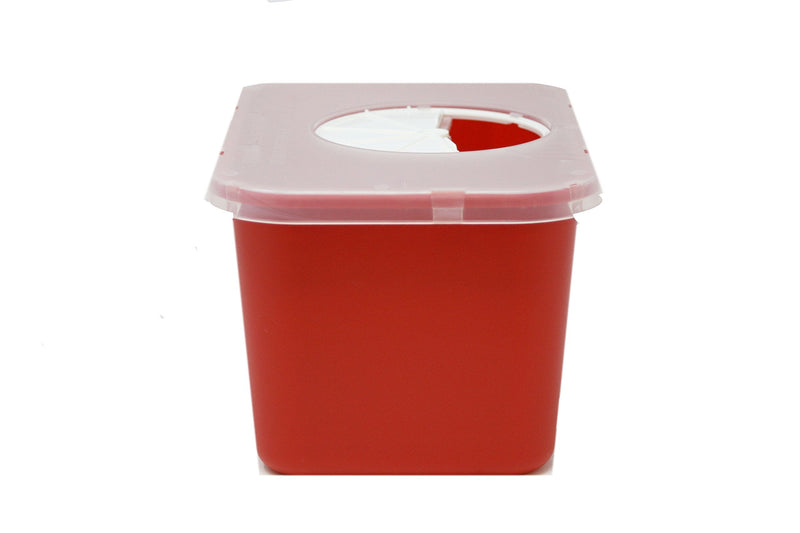 [Australia] - Oakridge Sharps Container - 1 Gallon (2 Pack) - Easy use Rotating lid Design 