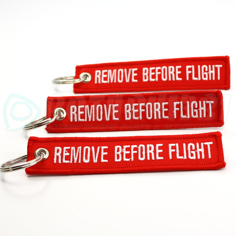 [Australia] - Remove Before Flight Key Chain - 3 Pack Red by Rotary13B1 