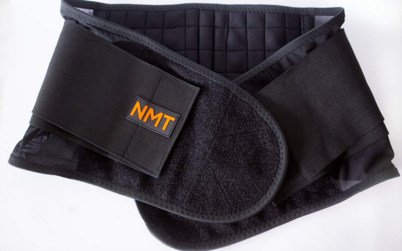 [Australia] - Back Brace by NMT ~ Lumbar Support Black Belt ~ Posture Corrector ~ Pain Relief from Arthritis, Sciatica, Scoliosis, Backache, Slipped Disc, Hernia, Spinal Stenosis ~ Injury Prevention ~ 4 Adjustable Sizes -'XXL' Fits Waist 45-50" (115-127cm) 2X-Large 