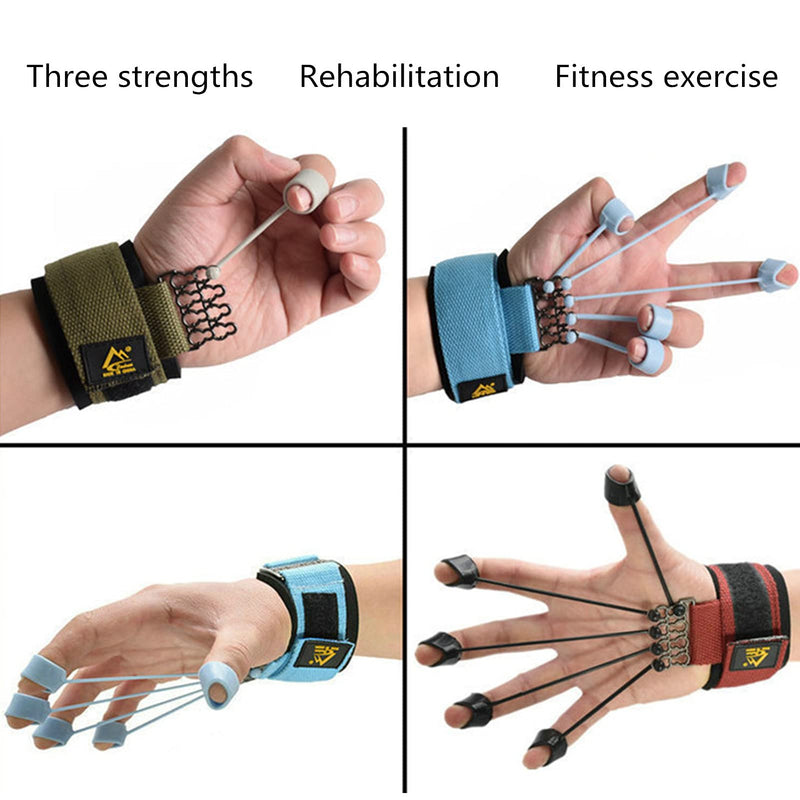 [Australia] - SHXJHXC Finger Exercisers & Hand for Strength Grip Strengthener,Training with Alpha Gripz Trainer Stretcher, Strengthening Equipment for Wrist Physical Therapy Forearm Extensor (Green) Green 