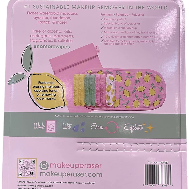 [Australia] - The Original Makeup Eraser 7 Day Reusable and Full Size Set Equal to 3600 Makeup Wipes | 1 Full Size (15.5in x 7.25in) | 7 Minis (4in x 3in) | 1 Laundry Bag 