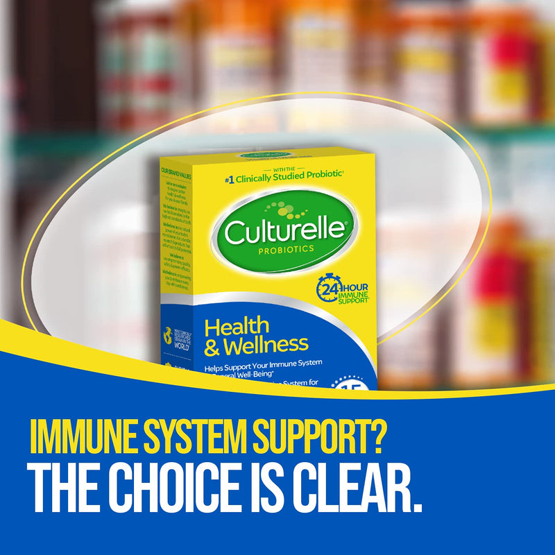 [Australia] - Culturelle Health & Wellness Daily Probiotic Supplement For Men & Women, Helps Support Your Immune System, With a Proven Effective Probiotic, 15 Billion CFU’s, 30 Count 30 Count (Pack of 1) 