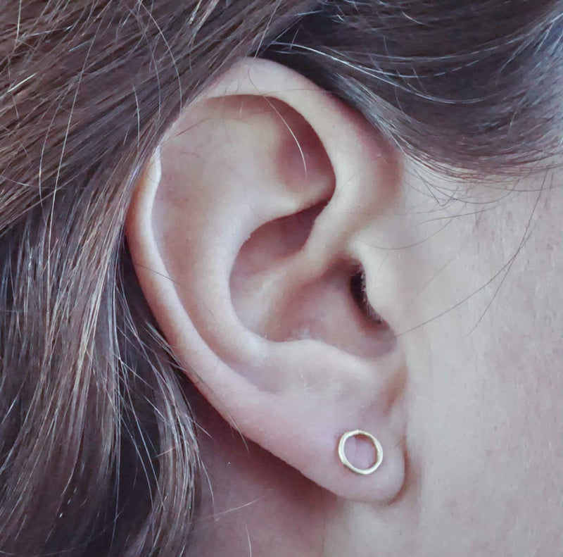 [Australia] - iszie jewellery sterling silver small lightweight hollow circle earrings 