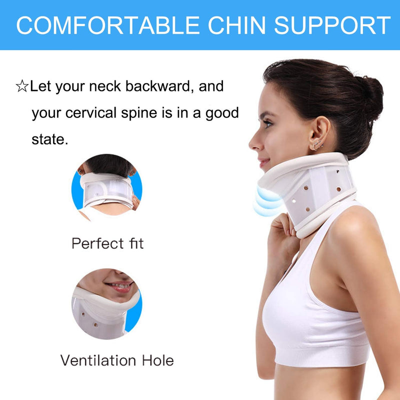 [Australia] - TANDCF Cervical Neck Brace Collar with Chin Support for Stiff Relief Cervical Collar Correct Neck Support Pain Bone Care Health(Size S) Small (Pack of 1) 