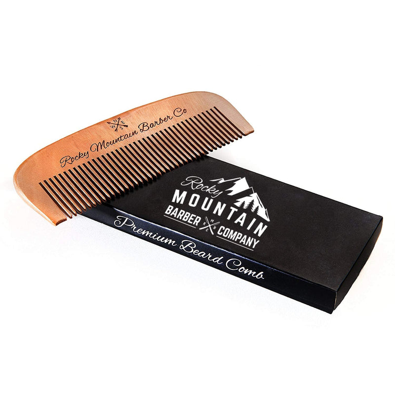 [Australia] - Hair Comb - Wood with Anti-Static & No Snag Handmade Brush for Beard, Head Hair, Mustache in Gift Box by Rocky Mountain 