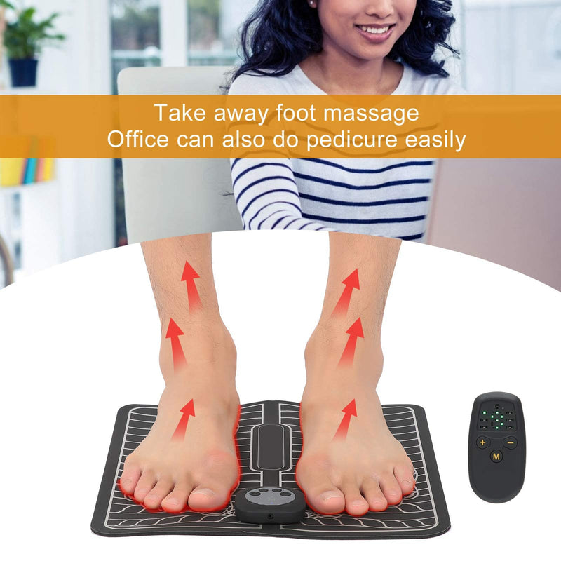 [Australia] - EMS Foot Massager, Men Women USB Electric Foot Massage Mat Muscle Stimulator Machine with Remote Control for Improving Blood Circulation, Massage Your Feet 