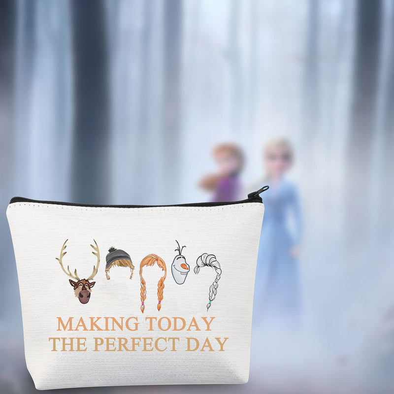 [Australia] - LEVLO The Frozen Movie Cosmetic Bag The Frozen Fans Gift Making Today The Perfect Day Makeup Zipper Pouch Bag For Friend Family, Making Today Perfect, 