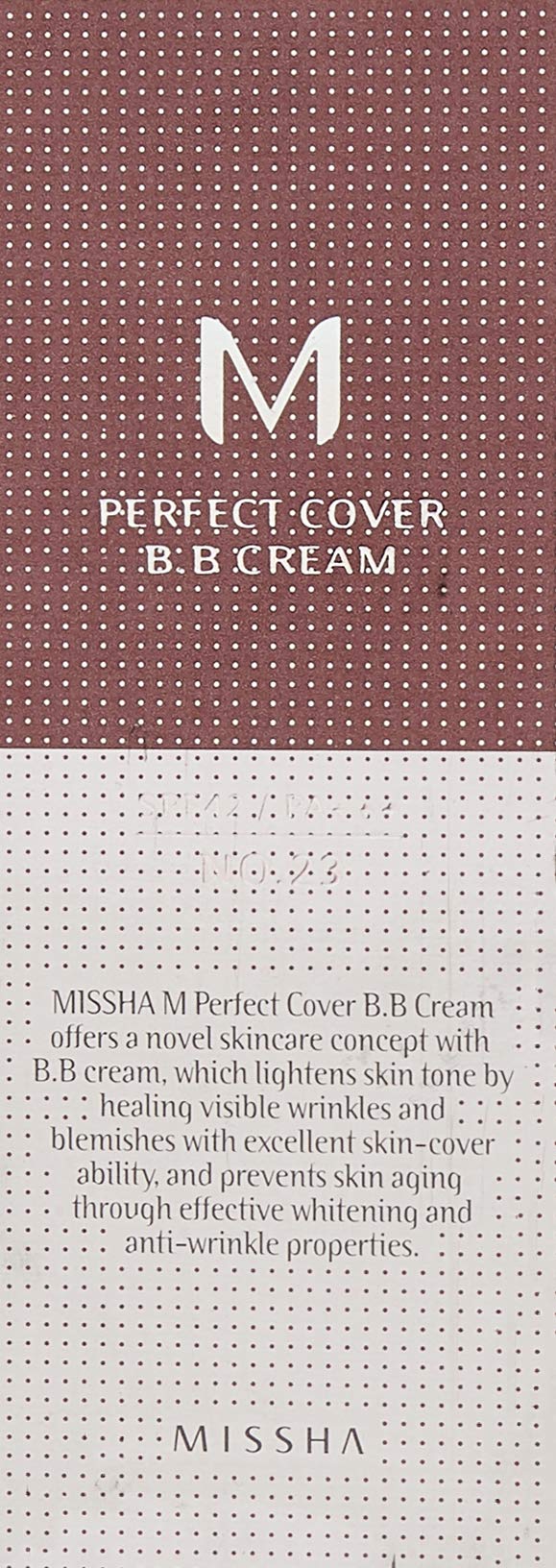 [Australia] - Missha M Perfect Cover BB Cream No.23 Natural Beige 20ml 