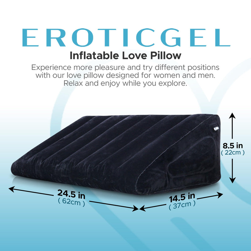 [Australia] - Inflatable Love Pillow | Multifunctional Triangle Ramp Cushion for Body Positioning | Massage Pillow with Back and Head Support | PVC and Cotton Flock Material 