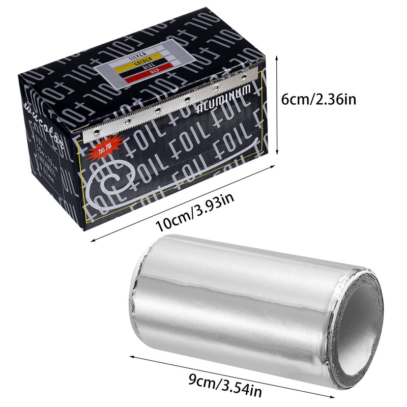 [Australia] - Firtink 2 Packs/12M Foil Silver Hair Foil Aluminium Hair Foil Silver Hair Tinfoil Foil Hair Foil Roll Coloring Hair Perming Foil Hair Salon Foil Hairdressing Salon Modeling Tool 