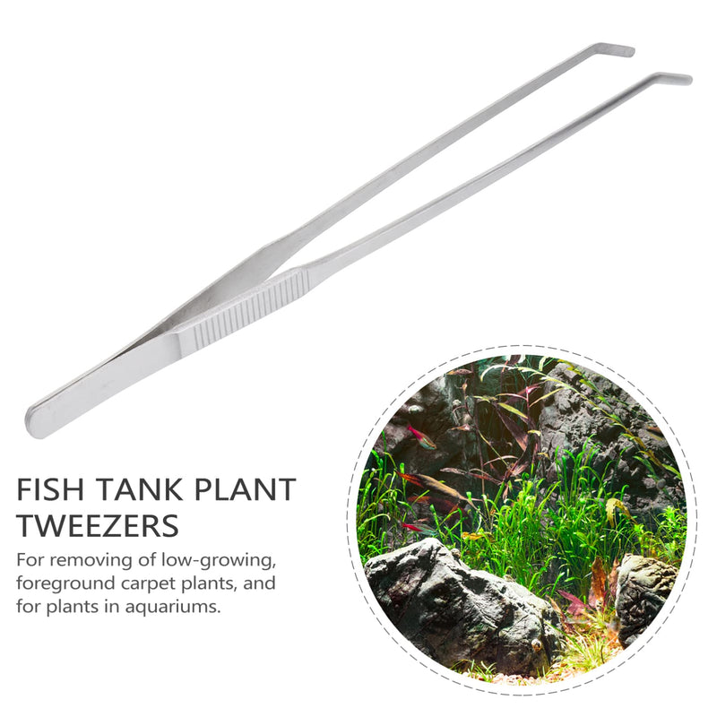 [Australia] - Balacoo Aquarium Tweezers Extra Long 10 inches, Stainless Steel Curved Tweezers 27cm Extra Long Tweezers for Fish Tank Plant Aquascape Tools, Feeding Tongs 