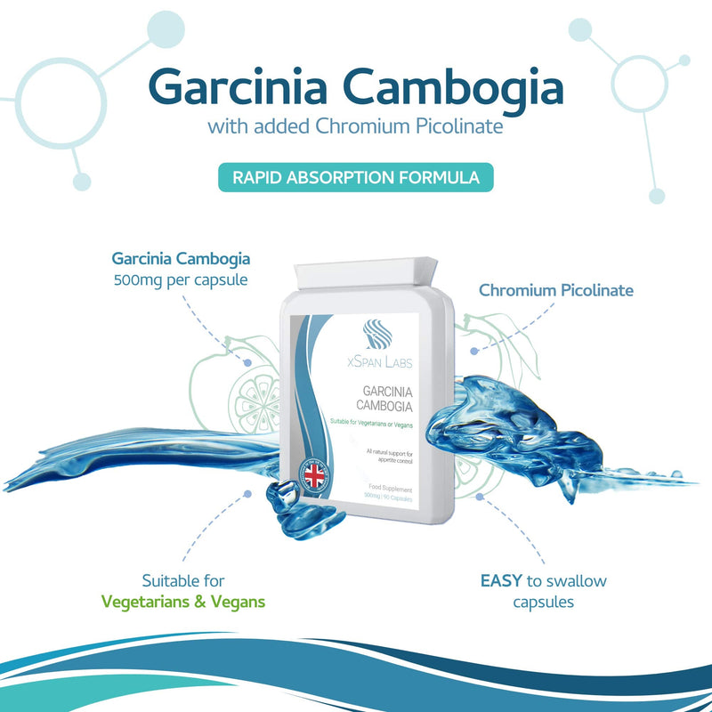[Australia] - Garcinia Cambogia 1500mg Daily Dosage –with Added Chromium Picolinate for Rapid Absorption – 30 Day Supply of The Super Strength Whole Fruit – Manufactured in The UK 