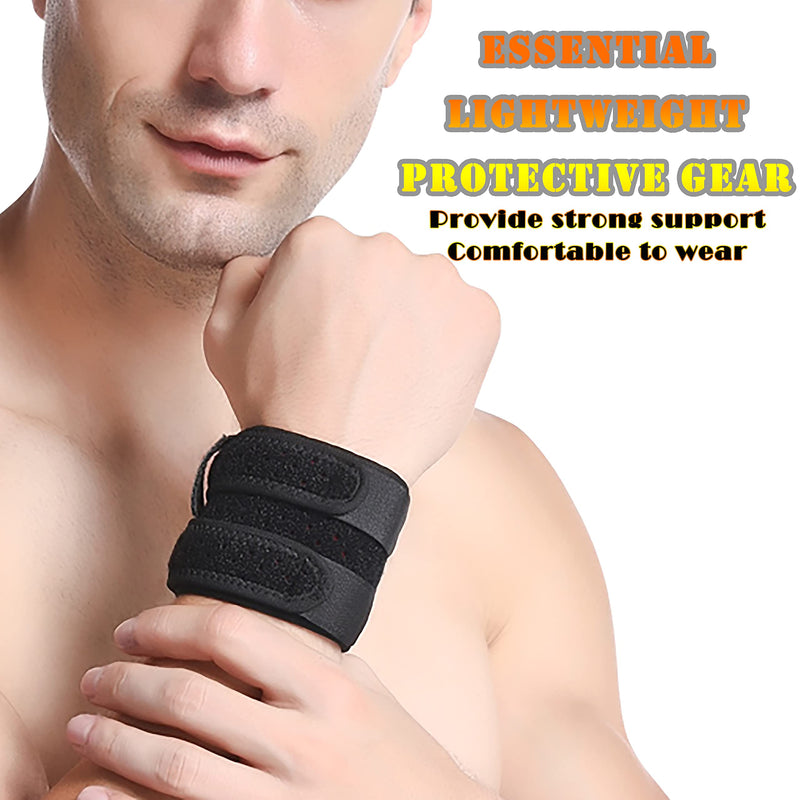 [Australia] - HiRui Wrist Brace Wrist Wraps, Compact Wristband Compression Wrist Straps Wrist Support for Workout Tennis Weightlifting, Tendonitis, Carpal Tunnel Arthritis, Pain Relief - One Size (Black, 1 Pack) Black, 1 Pack 