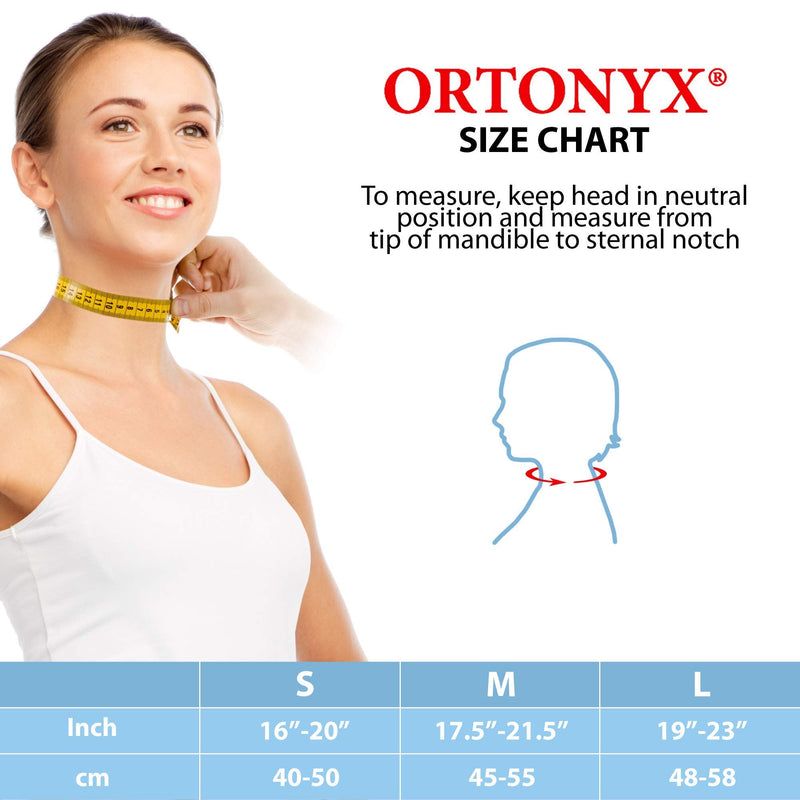 [Australia] - ORTONYX 3.5" Ergonomic Cervical Collar/Neck Support Brace / ACNS03 Dark Blue Medium Medium (Pack of 1) 