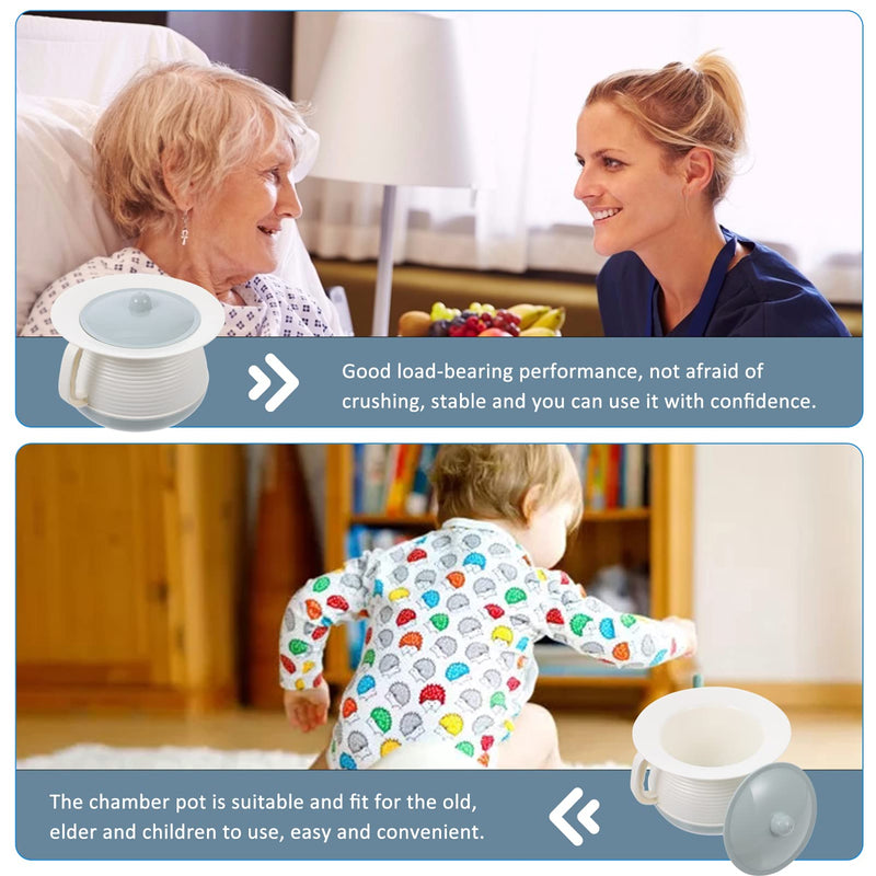 [Australia] - Balacoo Portable Toilet Urinal Spittoon Chamber Pot Potty Pla- stics Bedpan Urine Bucket Bottle with Lid for Adults Child Pregnant Elderly (Sky- Blue) Sky-blue 