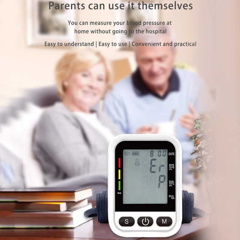 [Australia] - Blood Pressure Monitor, Voice Broadcast Arm Heart Rate Monitor with Large Lcd Display Screen and Fonts, for Middle‑aged and Elderly People(#1) #1 