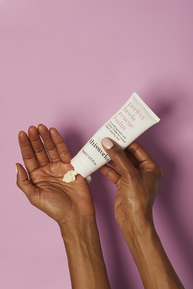 [Australia] - This Works Perfect Heels Rescue Balm: A Natural Formula to Nourish, Repair and Moisturise. With Cotton Thistle, Lemon and Lavender Essential Oils, Silicone Free, 75ml 