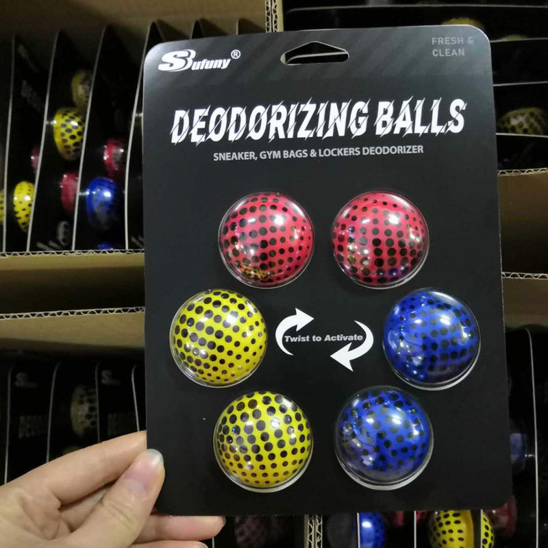 [Australia] - Sufuny Shoe Deodorizer Balls Sneaker Balls Odor Eliminator for Shoes 6 Packs 6-pack 