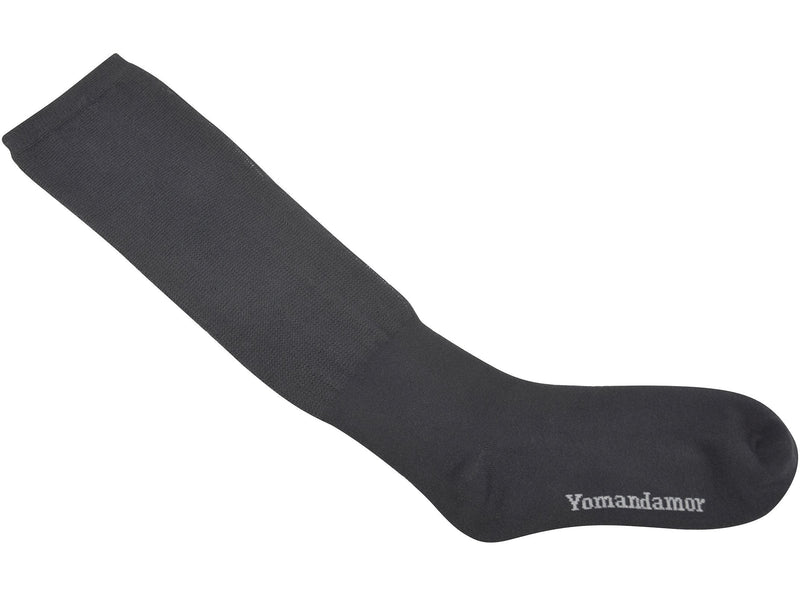 [Australia] - Yomandamor Mens Bamboo Diabetic Over The Calf Socks,4 Pack Size 10-13 4 Pairs Black 