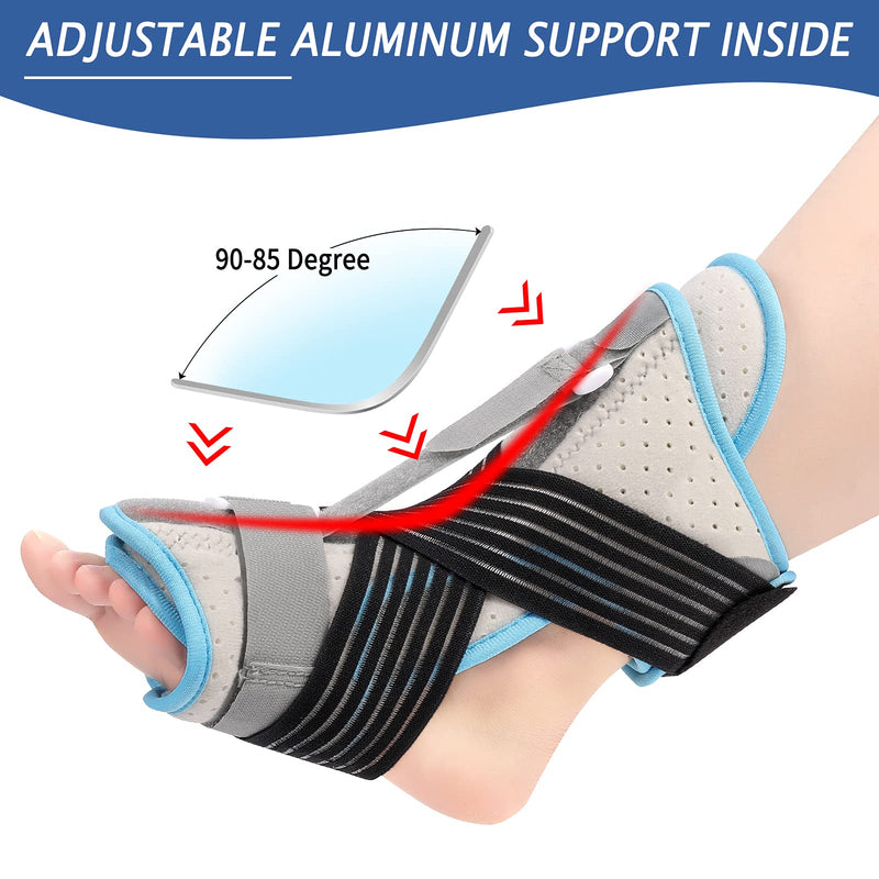 [Australia] - 2021 Upgraded Version Plantar Fascitis Night Splint, Adjustable Night Splint for Plantar Fasciitis, Ankle Foot Drop Brace, Arch Foot Pain, Achilles Tendonitis Support with Massage Ball and Bandage 