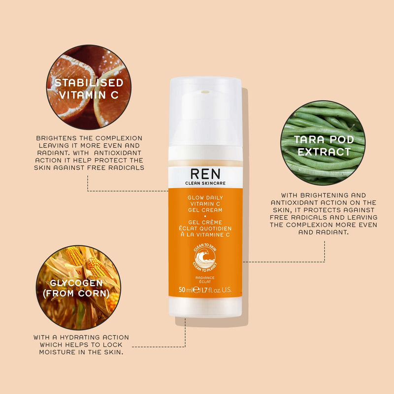 [Australia] - REN Clean Skincare Glow Daily Vitamin C Gel Cream 50 ml 