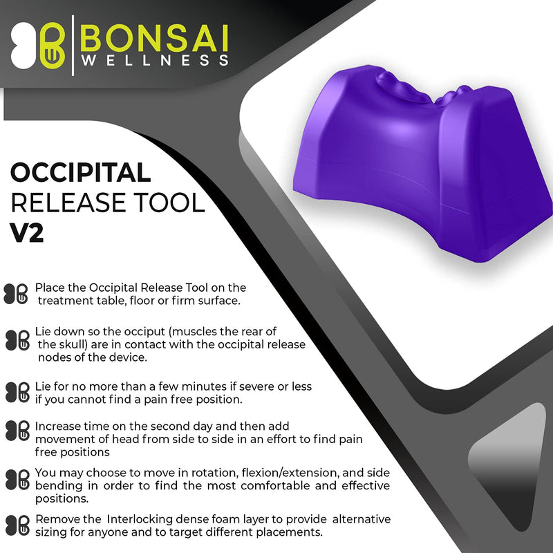 [Australia] - Occipital Release Tool 2.0 - Cervical Traction for Neck and Shoulder Pain Chiropractic Alignment Pivot Device for Trigger Point Therapy Headaches Migraine and Stress (Lilac) Lilac 