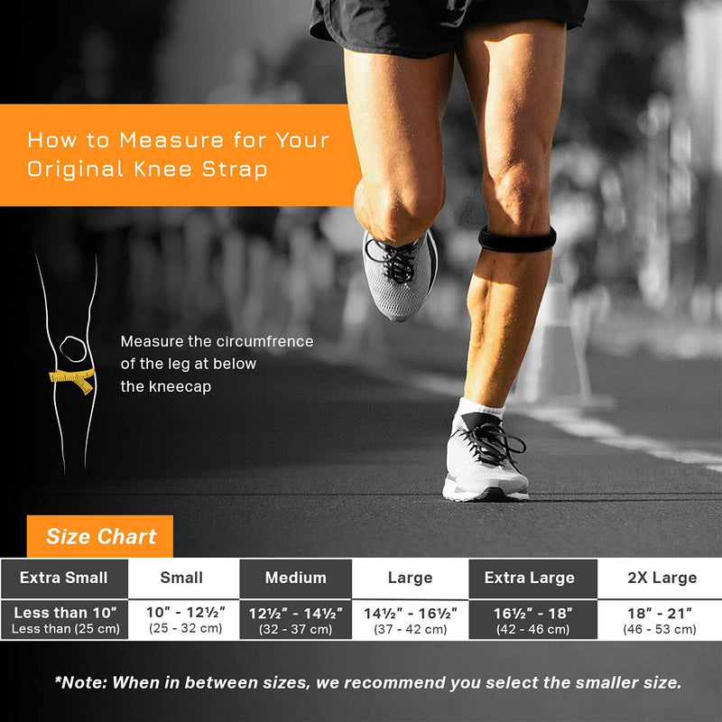 [Australia] - Cho-Pat Original Knee Strap, Patella Support for Runner’s Knee, Jumper’s Knee, Osgood Schlatter’s, and Chondromalacia, Black, Large Large (Pack of 1) 