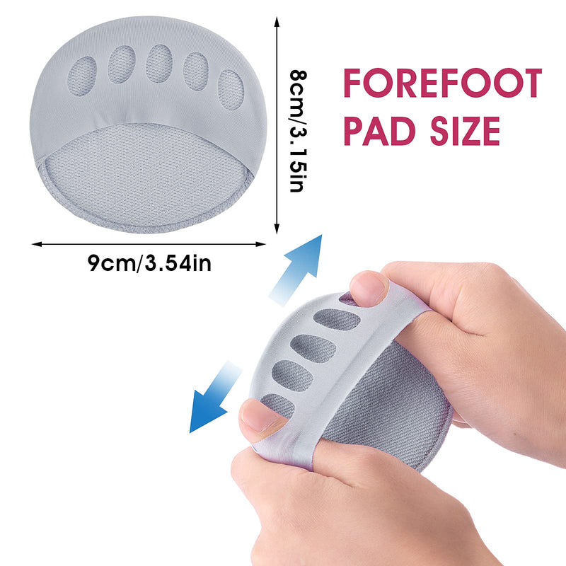 [Australia] - 10 Pairs Forefoot Pads Honeycomb Fabric Metatarsal Cushions Ball of Foot Cushion Pads Reusable Forefoot Pads Women High Heels Invisible Socks for Women 