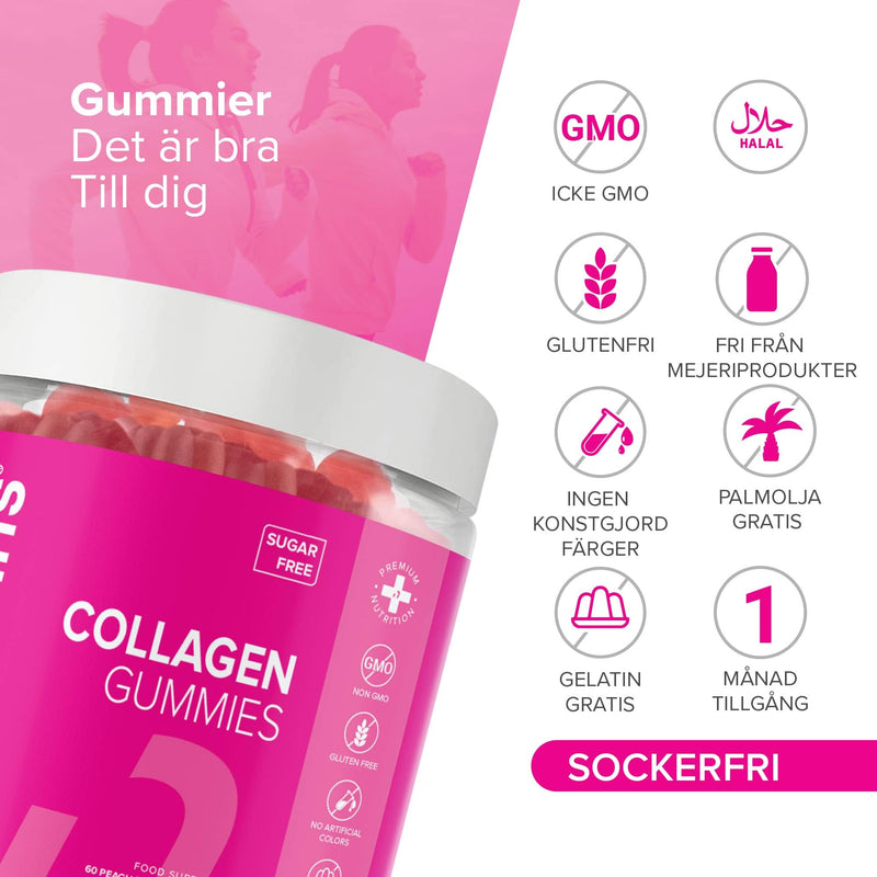[Australia] - Collagen Gummies - Sugar Free Marine Collagen Gummies - Superior Type 1 Hydrolysed Collagen - Infused with Biotin, Vitamin C and Hyaluronic Acid - by Novomins 