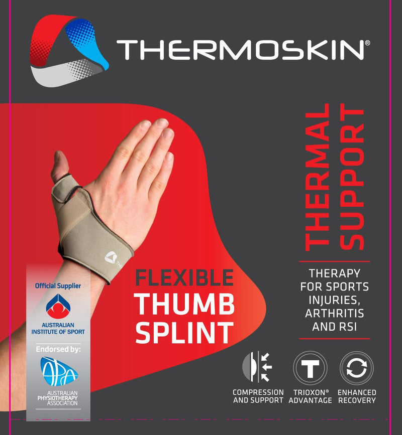[Australia] - Thermoskin Flexible Thumb Left Splint, Beige, Medium 
