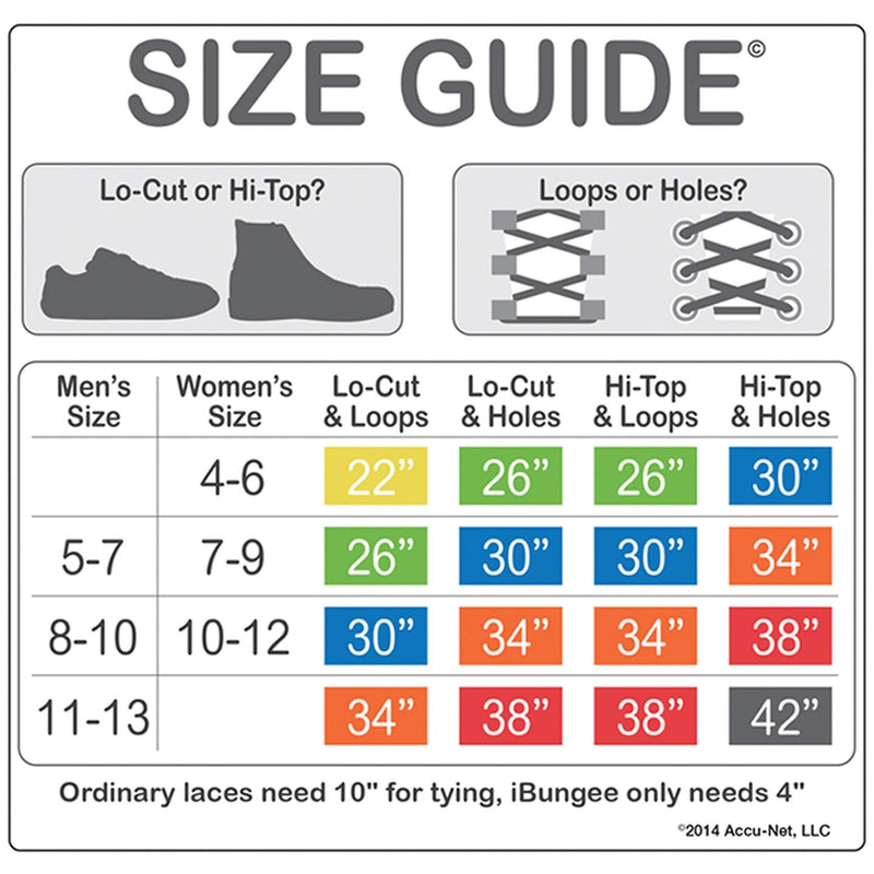 [Australia] - iBungee Laces (Elastic No Tie Shoelaces) (Made in the USA) 22-inch Black 