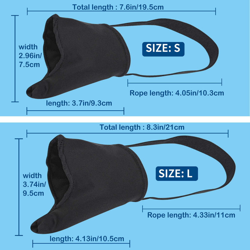 [Australia] - DYKOOK Tailors Bunion Corrector 1Pair Bunionette Sleeves Built-in Gel Pads Silicone Cover Guard with Non-Slip Strap to Relief Bunion Pinky Toe Pain, Straighten Bunionette,Overlapping Toe(Black-Small) Black S 