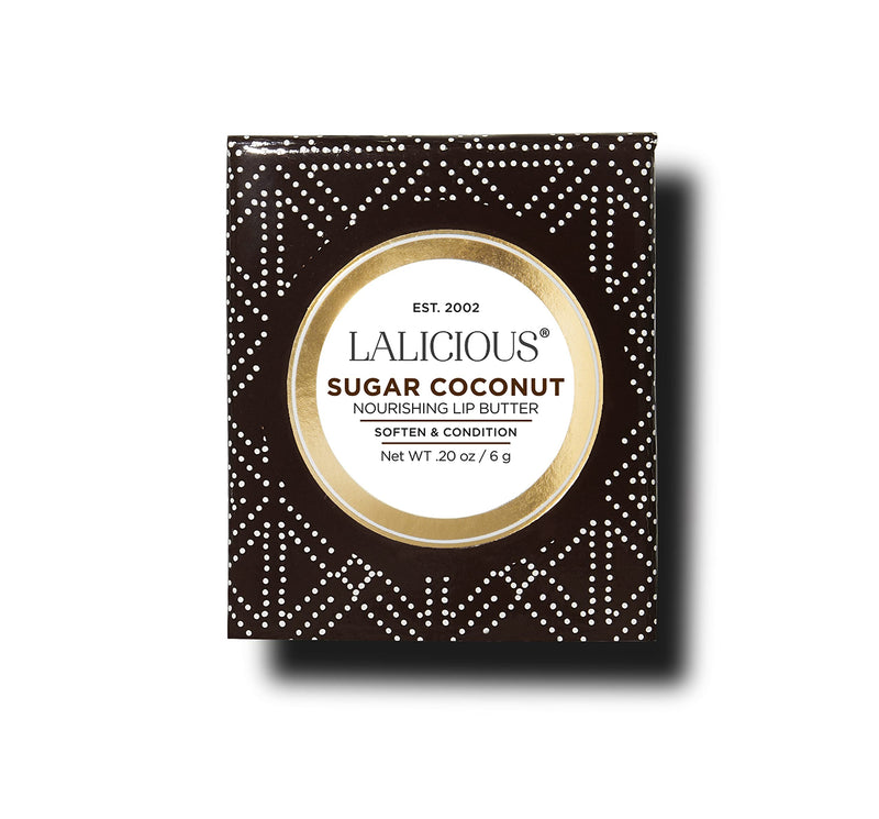 [Australia] - LALICIOUS Sugar Coconut Nourishing Lip Butter - Softening & Conditioning Lip Treatment, No Parabens (6 Grams) 