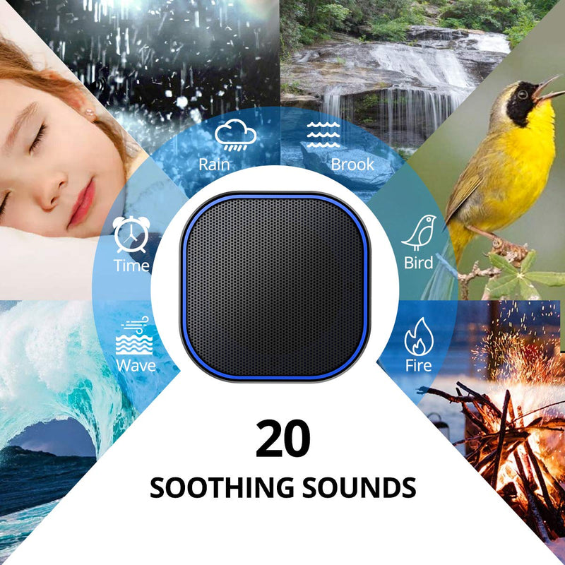 [Australia] - Magicteam Sound Machines White Noise Machine with 20 Non Looping Natural Soothing Sounds and Memory Function 32 Levels of Volume Powered by AC or USB and Sleep Sound Timer Therapy for Baby Kids Adults 