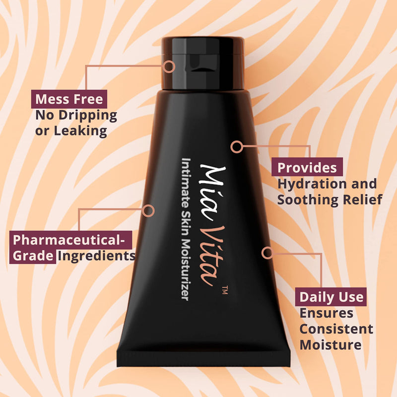 [Australia] - Mia Vita Intimate Skin Moisturizer for Vaginal Dryness, Itching, and Burning, Feminine Hygiene Products, Pack of 4 x 15g 