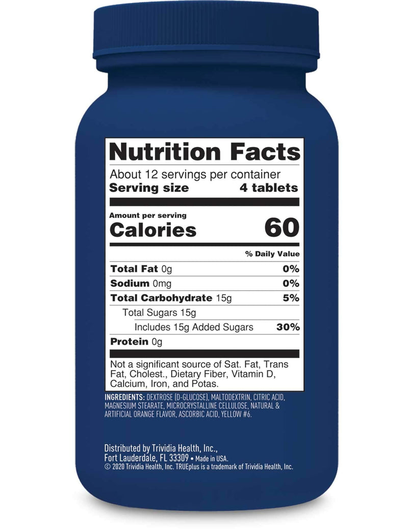 [Australia] - TRUEplus® Glucose Tablets, Orange - 50ct 50 Count (Pack of 1) 