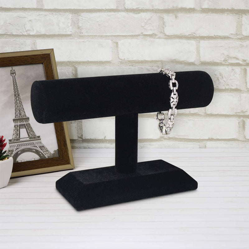[Australia] - Mooca Bracelet Holder Jewelry Display Watch Bracelet Jewelry Stand Organizer Bracelet Bangle Holder, T-Bar Bracelet Stand for Home Organization, Black Velvet 