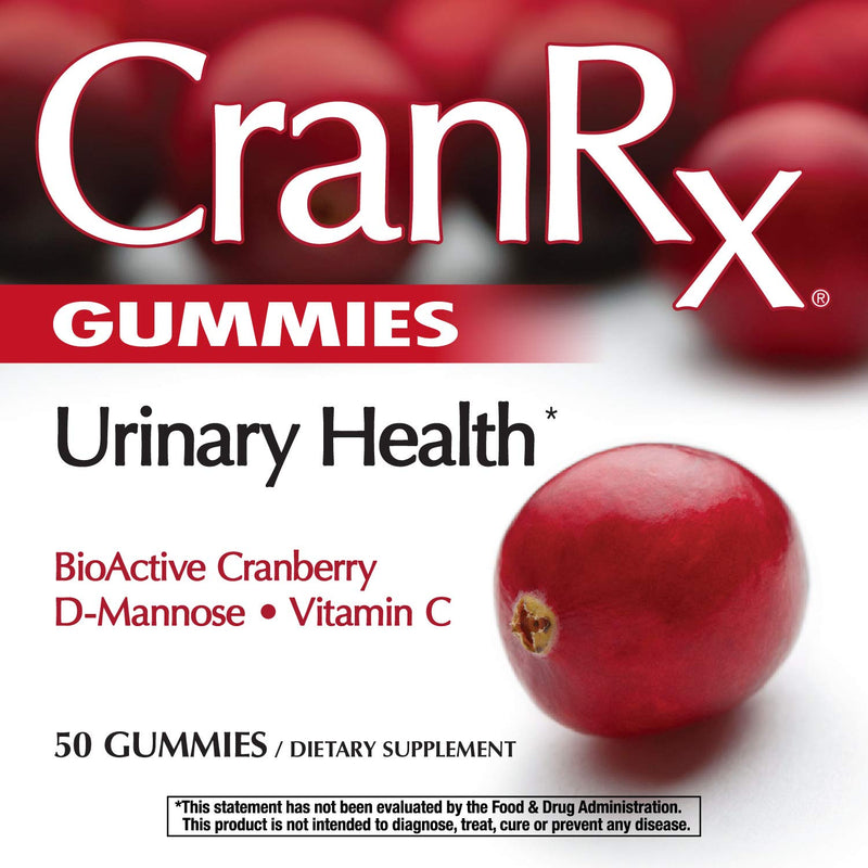 [Australia] - Nature's Way Cranrx Gummies Urinary Health Bioactive Cranberry D-Mannonse Vitamin C, 50 Count 