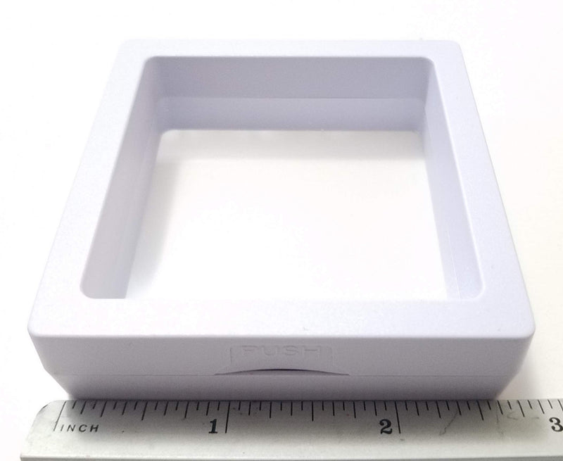 [Australia] - JM Set of 10 Transparent 3D Floating Frame Display Holder/Box/Frames for Challenge Coins, AA Medallions, Antique, Jewelry,Gift, White, 2.75 x 2.75 x 0.75 Inches 