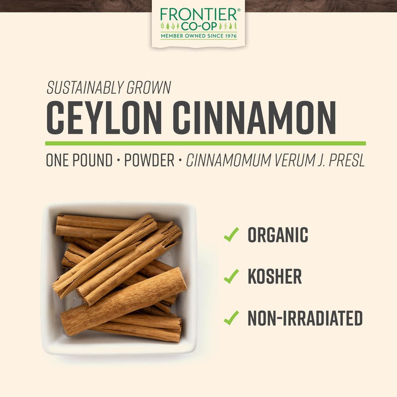 [Australia] - Frontier Co-op Organic Fair Trade Ground Ceylon Cinnamon 5.57oz 5.57 Ounce (Pack of 1) 