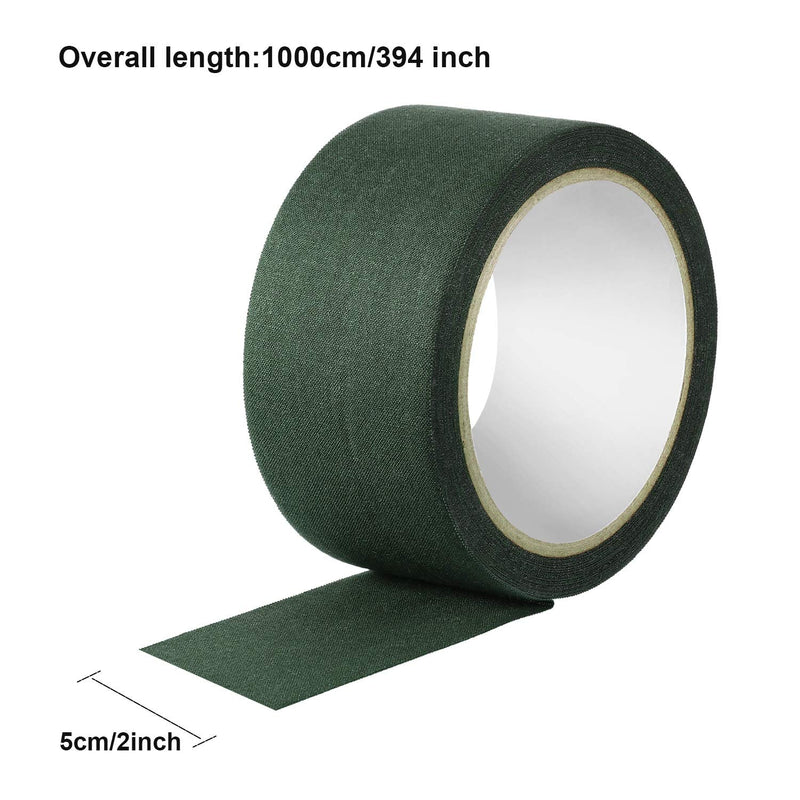 [Australia] - Camouflage Green Fabric Tape 5 cm x 10 m, Adhesive Seam Sealing Tape for Webbing Repair (Olive Green) Olive Green 