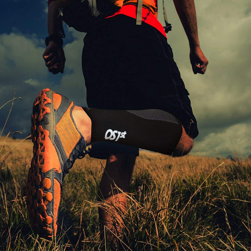 [Australia] - OS1st CS6 Compression Leg Sleeves (Two Performance Calf Sleeves) Relieve shin splints, Reduce Muscle Cramps, Improve Circulation and Enhance Recovery Orange Medium 