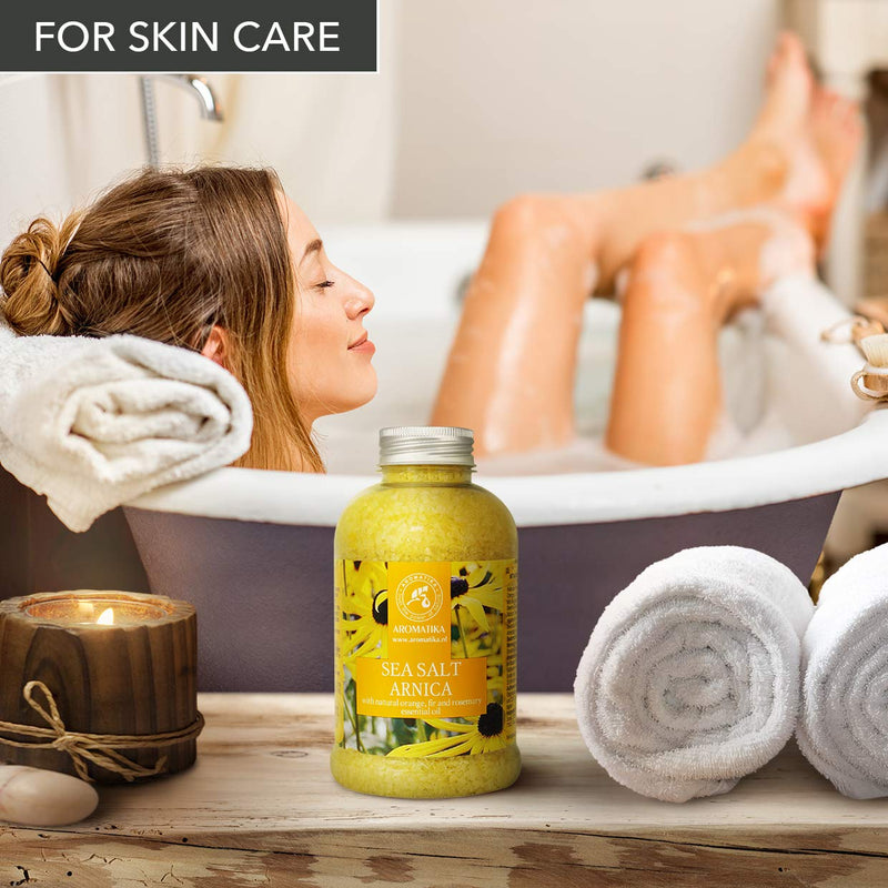 [Australia] - Sea Salt Arnica w/ Natural Essential Oils Orange & Rosemary 600g - Bath Sea Salts - Best for Bath - Good Sleep - Relaxing - Body Care - Beauty 