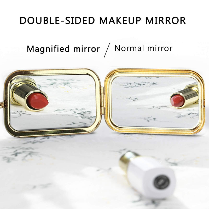 [Australia] - NIUKAMO Compact Mirror Makeup Mirror Skull Double-Sided with 2 x 1x Mini Travel Makeup Mirror Portable Makeup Mirror for Girls Woman Mother Great Gift (Skull Flower) Skull Flower 