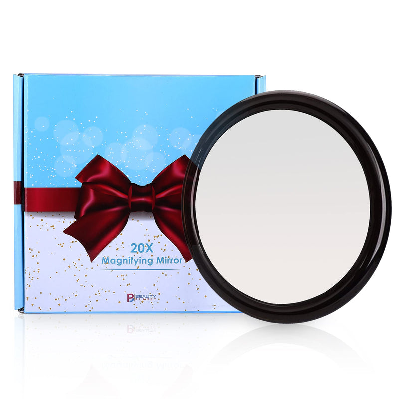 [Australia] - 20X Magnifying Mirror with Suction Cups,6 Inch, Use for Makeup Application, Tweezing, and Blackhead/Blemish Removal 