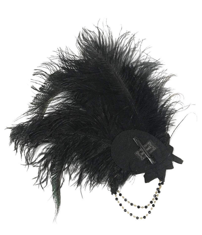 [Australia] - Z&X Peacock Feather Fascinator Hair Clip Headband 1920s Costume Flapper Headpiece C- Green 