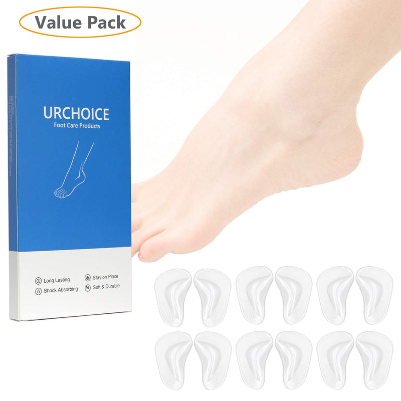 [Australia] - Gel Arch Support Cushions for Men & Women, Shoe Insoles for Flat Feet, Reusable Arch Inserts for Plantar Fasciitis, Adhesive Arch Pad for Relieve Pressure and Feet Pain Clear 