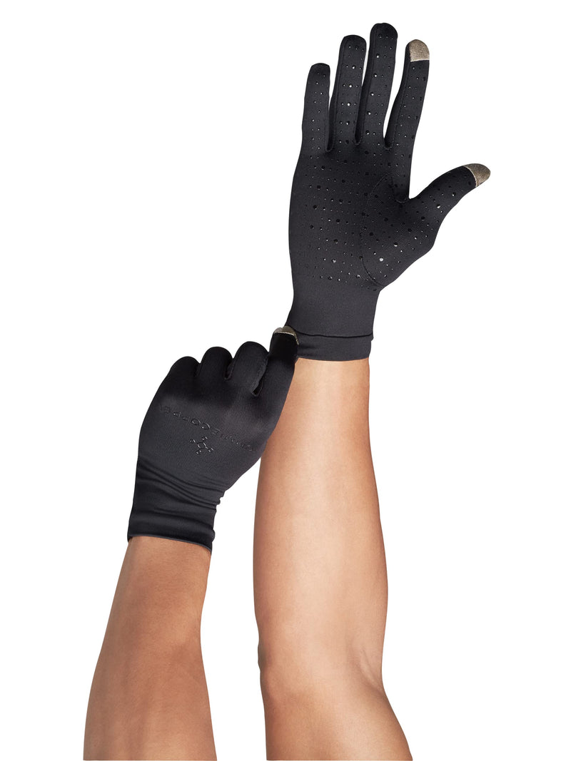 [Australia] - Tommie Copper Unisex Core Compression Full Finger Gloves Medium 