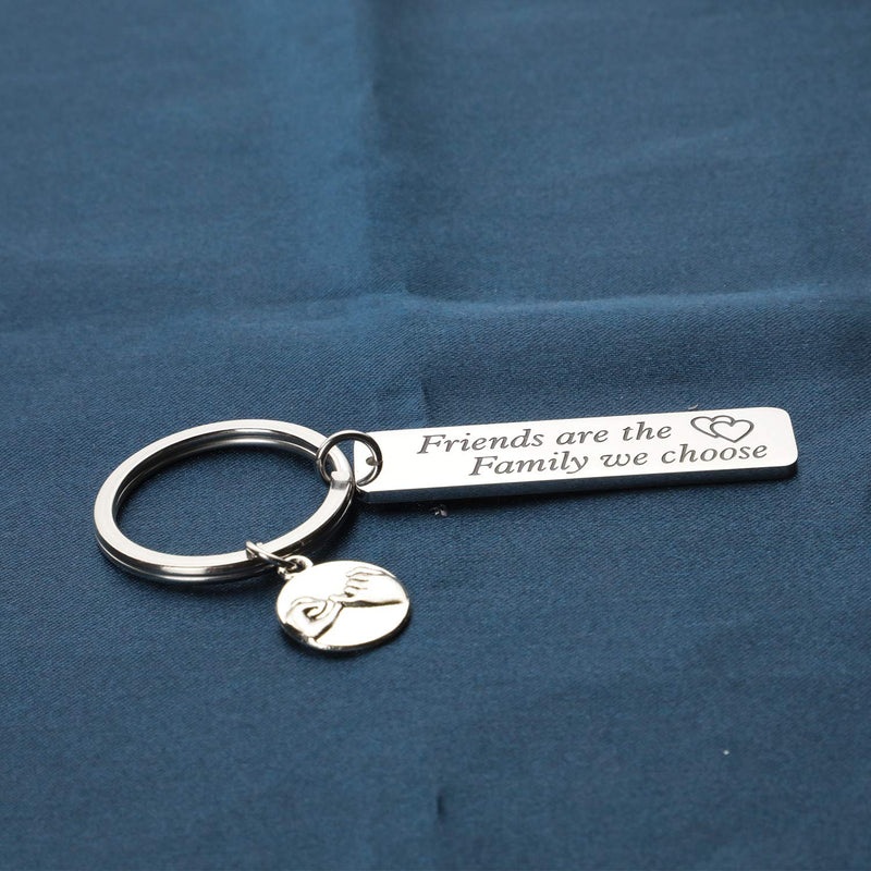 [Australia] - EIGSO Best Friend Keychain Friends are The Family We Choose BFF Gift Inspirational Gifts Long Distance Friendship Gift Friendship Gift KN-FriendsareThe701 