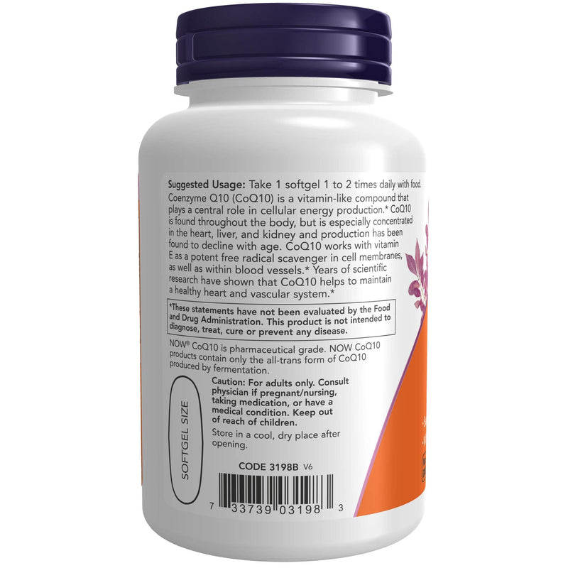 [Australia] - NOW Supplements, CoQ10 400 mg, Pharmaceutical Grade, All-Trans Form produced by Fermentation, 60 Softgels 